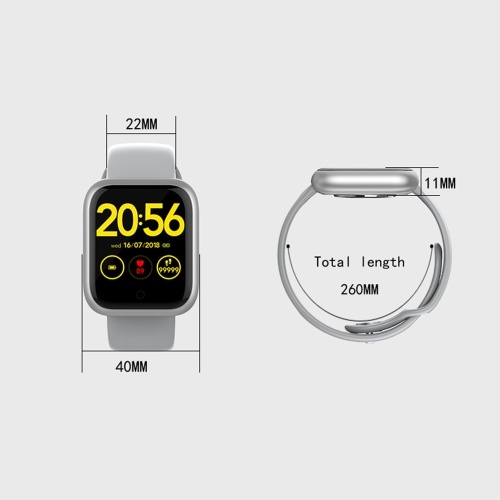 GT1 Smart Sport Band Fitness Tracker Bracelet Smart Watch Heart Rate Monitor Wristband Color Screen Waterproof Blood Pressure Test Sleep Monitoring Information Reminder