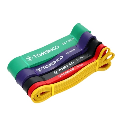 TOMSHOO 5 Packs Pull Up Assist Bands Set