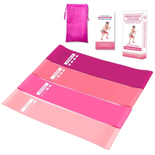 5PCS Sports Exercise Resistance Loop Bands Set