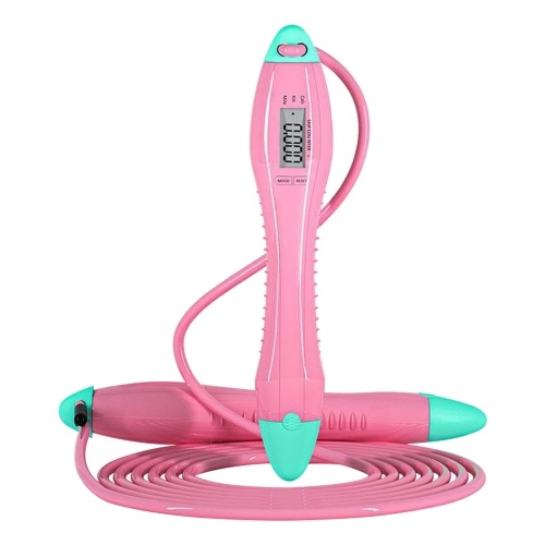 Skipping Rope with Smart Counter Children Adults Cordless Jumping Rope Calories Kilometers Miles Setting for Training Fitness Boxing Slimming