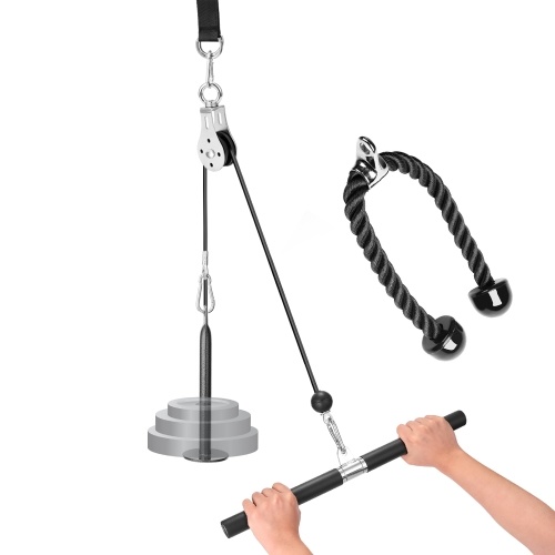 DIY Pulley Rope Fitness System Self Made Fitness Apparatus Strength Training Equipment Pull Down Pulley Rope Fitness System Tricep Fitness Equipment
