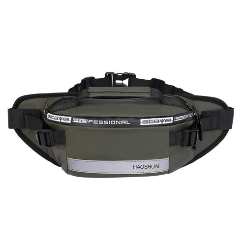 Fashion Waist Bag Large Capacity Reflective Stripe Waterproof Wearproof Pouch Bag Fanny Pack