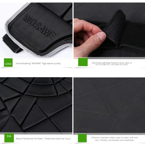 EVA Paded Hip Butt Protection Short Pants Adjustable Impact Shorts Protective Gear Guard Pad Cycling Skating Skiing
