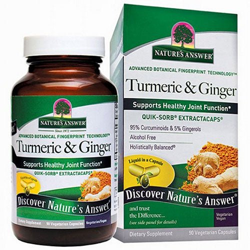 Nature's Answer Turmeric and Ginger - 90 Veg Caps