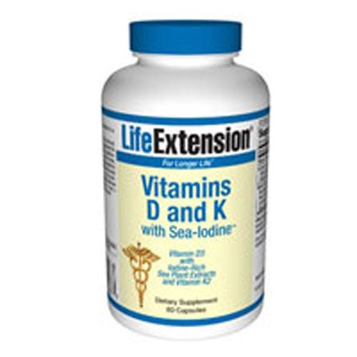 Vitamins D and K with Sea-Iodine 60 Caps by Life Extension