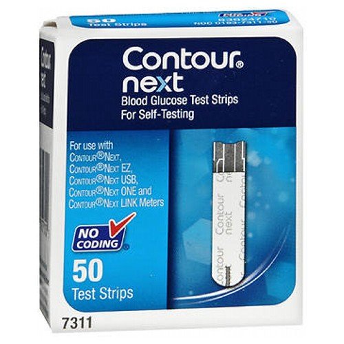 Bayer Contour Next Blood Glucose Test Strips - 50 Strips