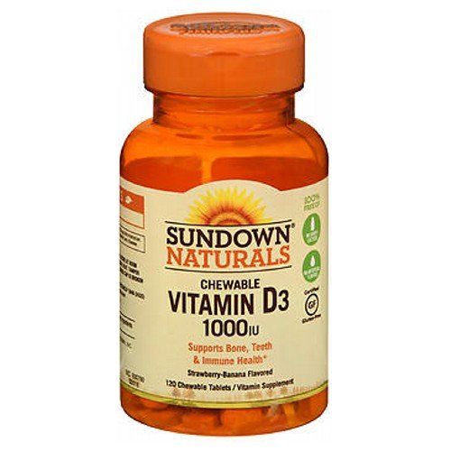 Sundown Naturals Sundown Naturals Chewable Vitamin D3 - Strawberry-Banana Flavor 120 Tabs