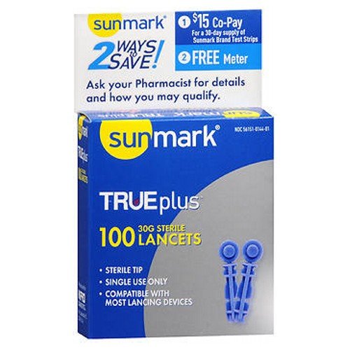 Sunmark TRUEplus 30 G Sterile Lancets - 100 Each