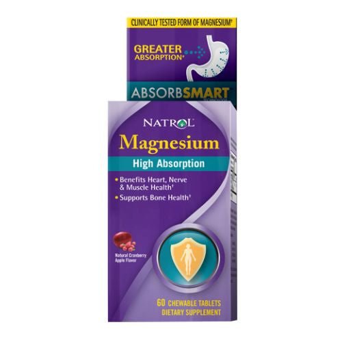 Natrol High Absorption Magnesium - Cranberry Apple 60 Tabs