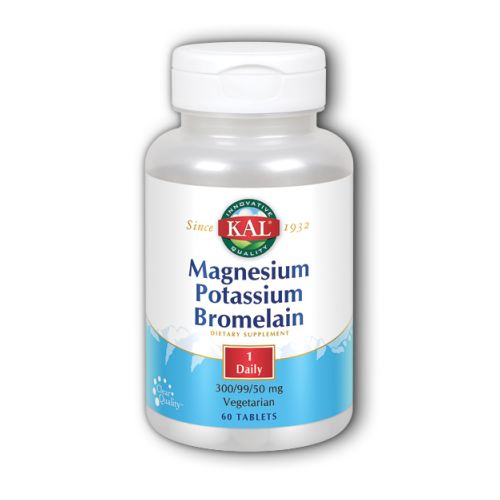 Kal Magnesium Potassium Bromelain - 60 Tabs