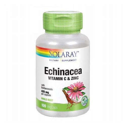 Solaray Echinacea With Vitamin C & Zinc - 100 Caps