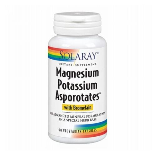 Solaray Magnesium Potassium Asporotates - 60 Caps