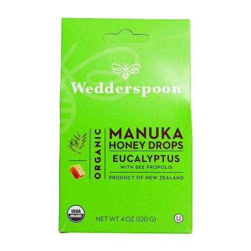 Organic Manuka Honey Drops Eucalyptus 4 OZ by Wedderspoon Organic