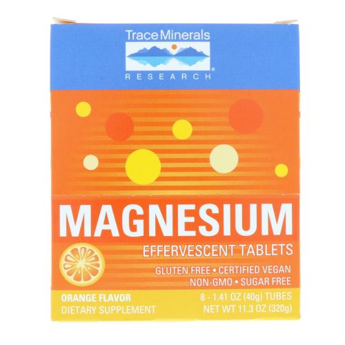 Magnesium Effervescent Orange Flavor 8 Count by Trace Minerals