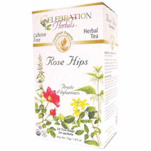 Organic Rose Hips Tea 24 Bags by Celebration Herbals