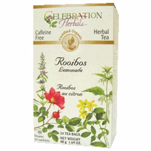 Organic Rooibos Red Tea Lemongrass 24 Bags by Celebration Herbals