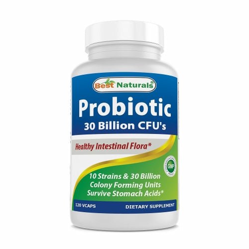 Probiotic 10 Strains & 30 Billion CFU 120 Veg Caps by Best Naturals