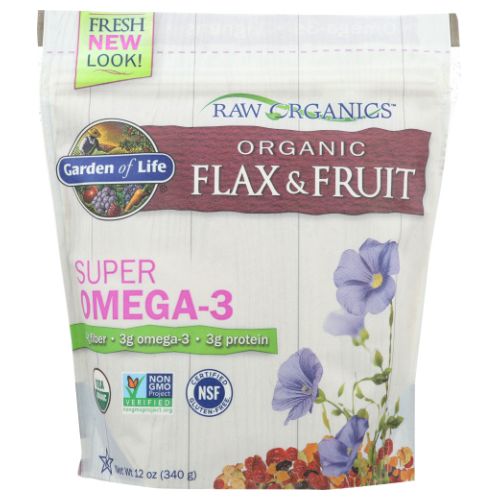 Raw Organic Flax & Fruit 340 Grams by Garden of Life