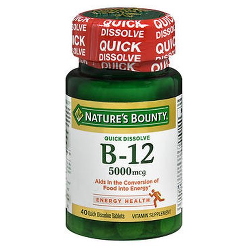 Natures Bounty B12 Quick Dissolve Tablets  Natural Cherry Flavor  40 Tabs by Natures Bounty