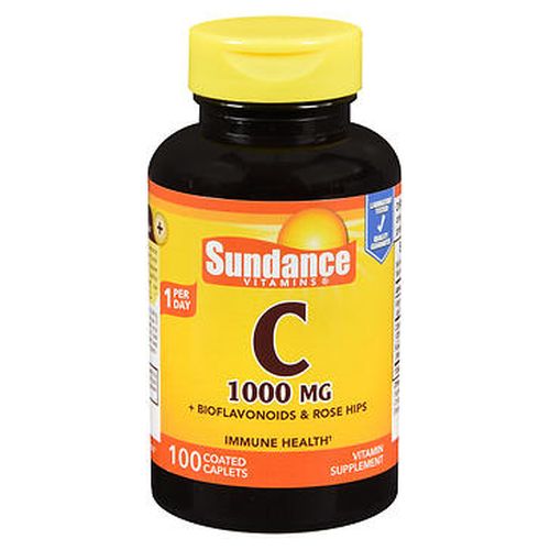 Sundance Vitamin C + Bioflavonoids & Rose Hips Coated Caplets 100 Tabs by Sundance