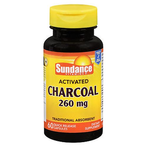 Sundance Vitamins Activated Charcoal Quick Release Capsules 60 Caps by Sundance