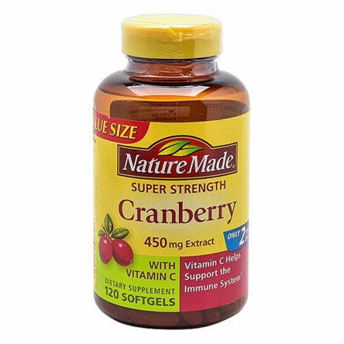 Super Strength Cranberry with Vitamin C 120 Softgels by Nature Made