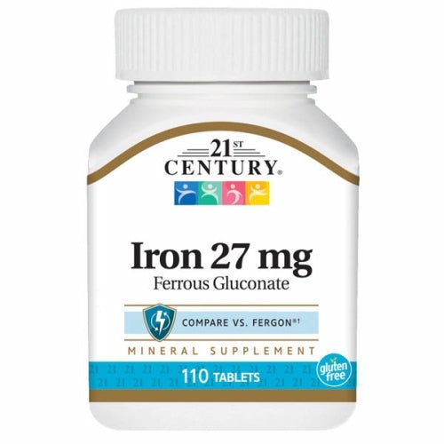 Iron 27 mg 110 Tablets by 21st Century