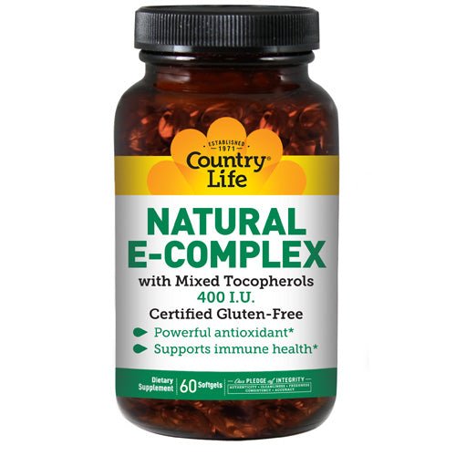 Vitamin E Complex 400IU 180 Sftgls by Country Life
